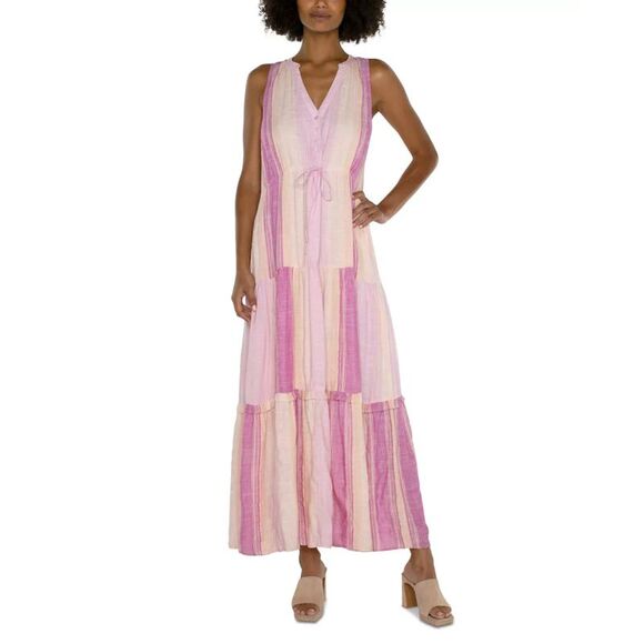 Liverpool Los Angeles Women's Dress Sz XS Sleeveless Tiered - Picture 1 of 5